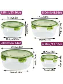 Purple/Green Transparent Airtight Food Storage Containers, Round Covered Meal Prep Containers, Best Food Containers To Keep Food Fresh, Plastic Mixing Bowls, Stackable Leak-Proof Reusable Kitchen Storage Containers, Microwave, Fridge And Dishwasher , Suitable For Storing Celery, Fruits, Bread, Eggs, Etc.