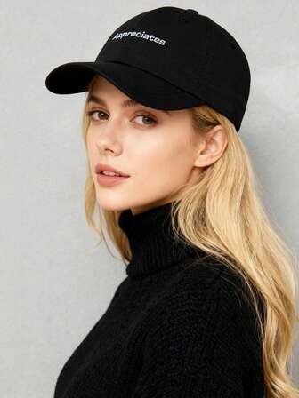 1 Peça Boné de Beisebol Masculino de Cor Sólida com Bordado de Letra Inglesa, Secagem Rápida, Leve, Ajustável, Versátil e Fashionável, Casual para Esportes ao Ar Livre