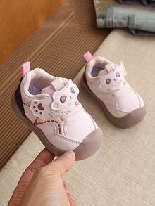 Baby Toddler Shoes, Cartoon Soft-Soled Non-Slip Cute Kids Shoes - Pink - View 5