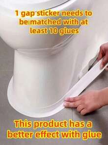 1 Roll 3.2M Waterproof Mildew-Proof Bathroom Sealing Strip, Caulk Tape, Furniture Sticker, Self-Adhesive Sealing Tape, Suitable For Kitchen And Bathroom, Waterproof Tape To Prevent Moisture, Kitchen Sink Decorative Seam Sticker, Applicable For Workshop, Kitchen, Bathroom, Home, Random Color And Style (Suitable For Smooth Surface, Ensure The Application Surface Is Clean And Flat Before Use) - Multicolor - View 1