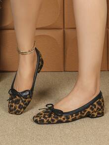 Women's New Fashion Comfortable Versatile Outer Wear Leopard Print Sexy Party Pumps, Suitable For Dresses, All Seasons - Brown - View 4