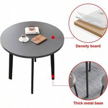 Conjunto Mesa y Sillas Comedor Mesa de Recepción y Sillas Mesa Redonda con 1 Mesa y 4 Sillas Orange - Naranja - Ver 3