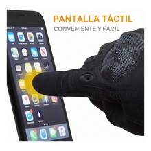 TendenciaGuantes Moto Cuero Sintetico Termico Impermeable TacticosCalidad premium - Verde militar - Ver 5