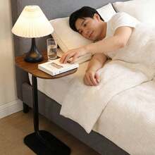 Mesa Auxiliar En Forma Mesa De Centro Modernas, Mesa Auxiliar De Acero Inoxidable Para Sala Y Recámara, Mesita De Noche Para Espacios, Alto 60 Cm - Granate - Ver 9