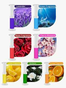 1 Set Toilet Flushing Gel Stamp Kit, Multi-Color & Fragrance Toilet Flower Cleaning Gel, Floral Shaped Fragrant Deodorizing Gel, 2-In-1 Toilet & Bathroom Cleaner And Air Freshener, Household Odor Eliminator - Blue - View 11
