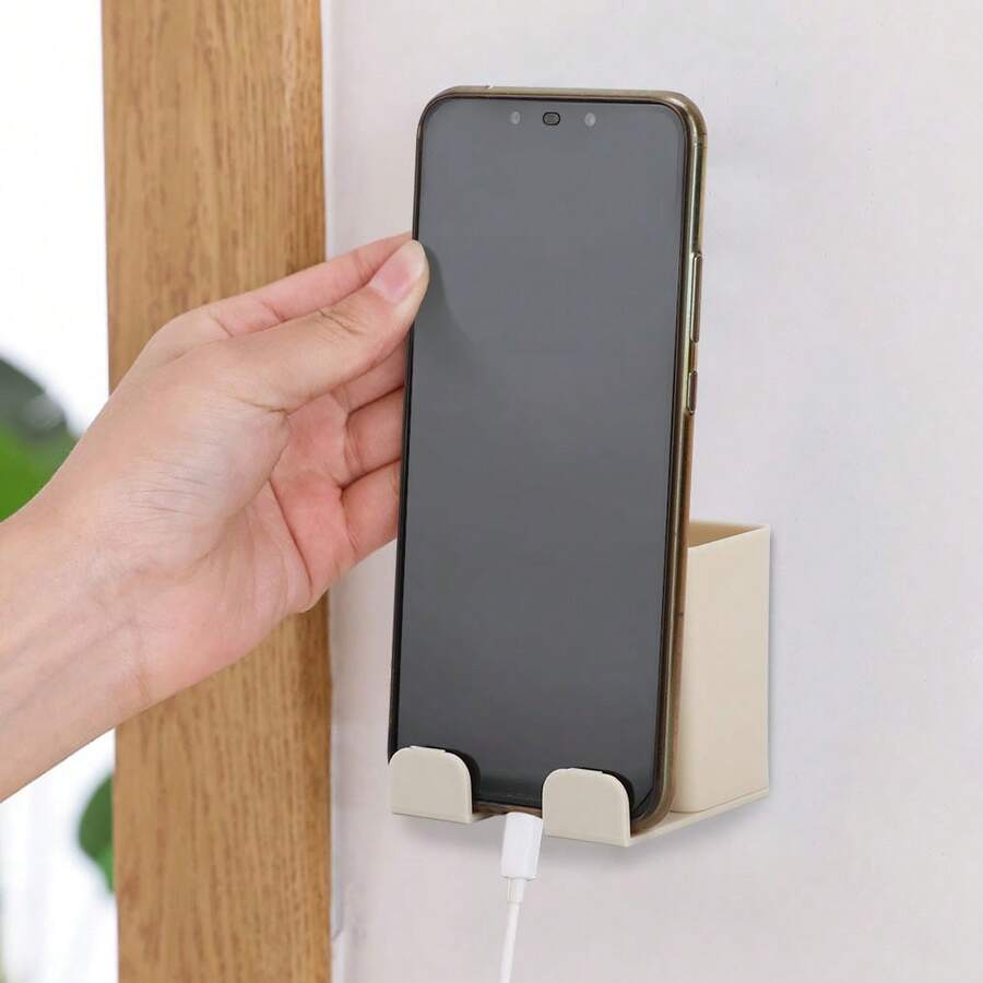 Stylish Wall-Mounted Remote Control Organizer: Perfect For Organizing Clutter In The Living Room And Bedroom. - Apricot - View 1