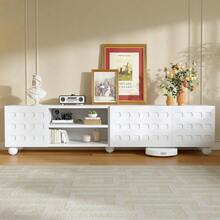 Television Stands & Entertainment Centers - White+Particle Board - View 2