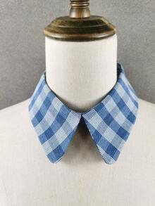 1 Stück unisex Jeanskollar Kontrast Karomuster Lässig Elegant Polyester abnehmbarer Kragen, vielseitiger modischer Hemdkragen, geeignet für alle Jahreszeiten - Verschiedenfarbig - Übersicht 13