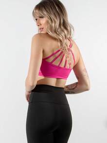 Top Fitness Feminino Alta Sustentação Academia Treino Confortável - Pink - Visão 3