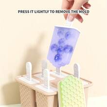 Popsicle Molds 6 Pieces,DIY Silicone Ice Pop Molds ,Homemade Popsicle Maker,Reusable Easy Release Ice Pop Maker