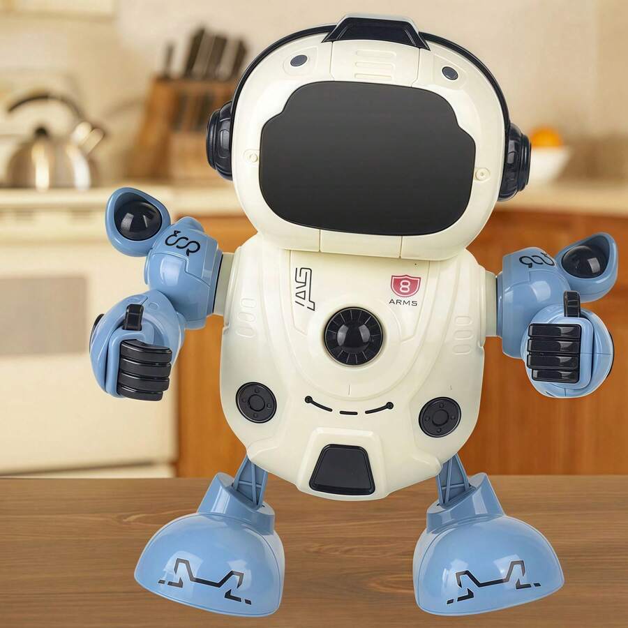 Dancing Robot, Walking Left And Right And Swinging, Intelligent Robot Toy, Fun And Cute Toy - Blue - View 1