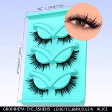 3 Cặp Mi Manga Đa Chiều, Mi Giả Lông Chồn Mềm Mịn, Mi Đen Mờ Tự Nhiên, Mi Dải Dày Tự Nhiên, Thích Hợp Cho Các Buổi Hẹn Hò. - Lông mi Manga nhọn - Xem 8