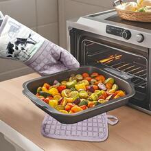 Silicone Printing Oven Mitts Heat Resistant To 500 Degree,Yarm-Dyed Oven Gloves With Animal Design Non-Slip For Kitchen CooFKing Barbecue BaFKing And Machine Washable. (Purple Oven Mitts),PurpleOvenMitts - 紫色隔熱手套 - 查看 9