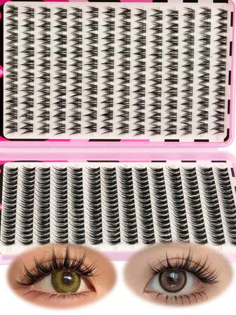 Stor kapacitet för ögonfransar med 364 D-formade, böjda minkögonfransar. Lämplig för olika ögonmakeup-looker. Mjuka, naturliga, långa och böjda fransar för långvariga förlängningar. Den stora kapaciteten gör att dina ögon ser större ut. Perfekt för vardagsbruk, resor, fotografering, fester, bröllop, musikfestivaler och smink. Mjuka och långa fransar för personligt bruk.