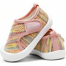 Zapatos Ligeros y Transpirables de Malla para niños pequeños, Zapatos de Playa y Agua Antideslizantes, Zapatos de Primer Camino, 6, 9, 12, 18, 24 Meses - 2-clrosa - Ver 5