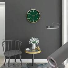 1卷哑光自粘壁纸，深灰色磨砂质感乙烯基自粘纸，撕贴式，防水可移除，适用于客厅、厨房、卧室、宿舍，家具翻新贴纸，家居装饰壁纸。15.7英寸x39.3英寸/118.1英寸/196.8英寸纯色壁纸