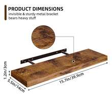 Tomnk 6pcs Floating Shelves, 15.8in Wood Shelves, Farmhouse Shelf Wall Decor For Bathroom, Bedroom, Living And Kitchen Room, Room Decor - Nhiều màu - Xem 12