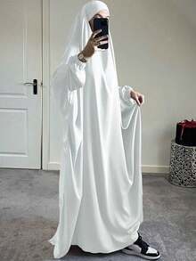 1pc Loose Design Hijab Khimar, High Privacy Top Quality Jilbab Muslim Women Prayer Headscarf, Islamic Clothing Khimar Abaya Prayer Jilbab - Multicolor - View 17