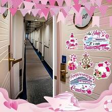 7 件套结婚周年纪念邮轮门磁贴 - 7 套婚礼船舱锚形装饰磁性贴纸，适用于嘉年华派对冰箱、汽车装饰和车库储物柜