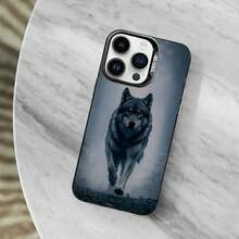 Funda de silicona mate negra Wolf Art Alpha Sigma para 15,14,13,11,MAX,12,16,17,Pro - Z5 - Ver 2