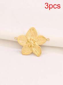3pcs Vintage Stainless Steel Flower Pendant Findings 18K Gold Plated Charms For Women DIY Making Jewelry Necklace Earring Accessories - Pendants - View 16