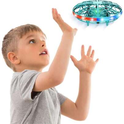 Spinner Volador, Spinner Volador con Luz LED, Juguete de bola voladora giratoria, 360​​° Pelota Voladora Juguete para Niños, Bola Mágica Recargable con USB, Regalo para Día del Niño, Cumpleaños, Verde,37642702