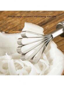 Multi-Purpose Stainless Steel Kitchen Tools - Serrated Coconut Grater And Fish Scaler/Remover, Coconut Meat Remover Knife, Stainless Steel Coconut Peeler, Coconut Shredder, Fish Scale Remover, Stainless Steel Fish Scale Peeler, Kitchen Gadgets, Fruit Tools, Hanging Seafood Accessories, Kitchen Utensils, Household Items, Outdoor Cookware - 1 - View 6