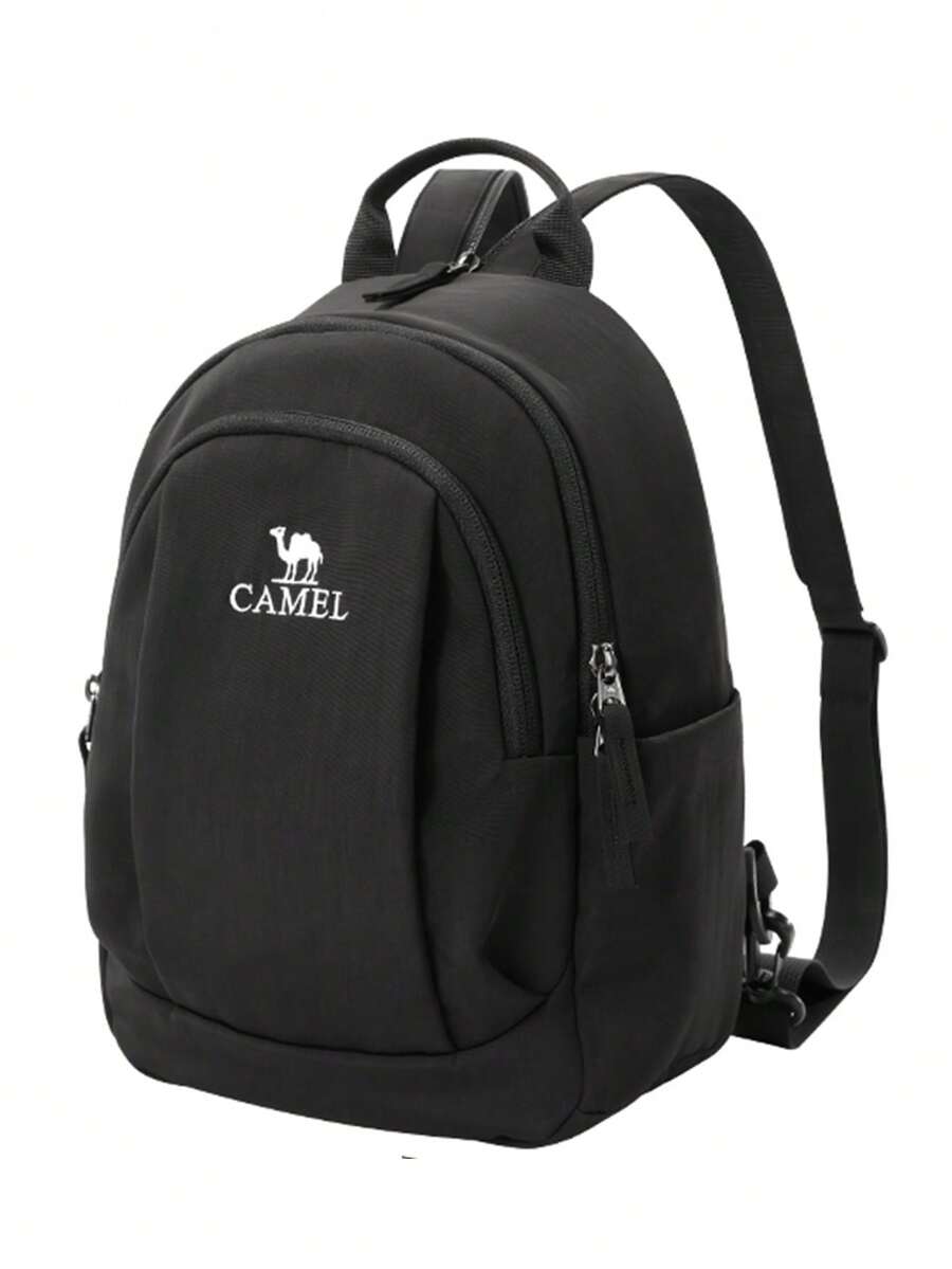 CAMEL CROWN 可折叠大容量旅行背包,短途旅行健身收纳包 - 幻影黑 - 查看 1