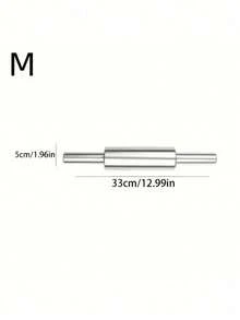 1 pieza Rodillo de masa de acero inoxidable grueso con mango antideslizante, rodillo profesional para pasta, pizza, galletas, pasteles, platos italianos | Fácil de limpiar, resistente a la oxidación | Esencial para hornear - Multicolor - Ver 11