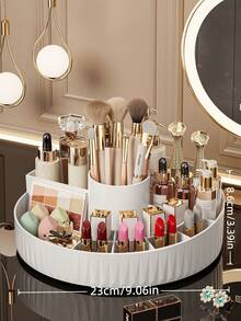 这款白色、黑色、粉色、黄色圆形网格收纳盒，可旋转设计，方便取用物品，适用于书房、梳妆台、洗手池等多种场景，高效收纳化妆品。旋转设计让化妆更加便捷，是情人节、母亲节等节日送给母亲、朋友、家人和女友的理想礼物，也是化妆间装饰、化妆包和旅行必备品。 - 彩色 - 查看 2
