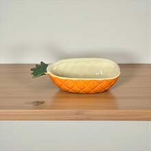 Pineapple-Shaped Decorated Bowl, 700ml, Made Of Glazed Ceramic, For Eating Fruit. - trái cam - Xem 8