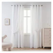 Curtains 54 Inch Length, Polka Dot Sheer Curtains For Bedroom, CuteWindow Curtains 2 Panels, GrommetLace Window Drapes 52x54 - 如圖15 - 查看 7