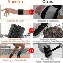Polainas para Tobillo Muñecas - Pesas para Tobillos 2x1LB Pesas de Entrenamiento de Fuerza de Muñeca y Tobillo Polainas para Tobillo de Silicon Ejercicio en Casa para Pilates Yoga Fitness.pesas - por defecto - Ver 7