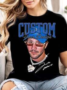 Custom Design Unisex T-Shirt_ Personalized Softstyle Tee - màu đen - Xem 1