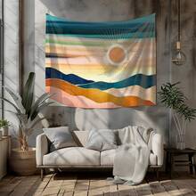 Colorful Desert Sunset Tapestry - Modern Bohemian Wall Hanging - Style 1 - View 3