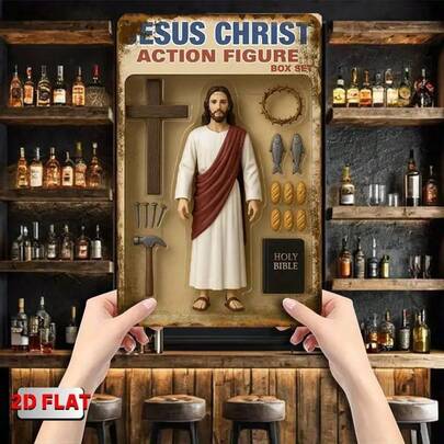 1 pieza Decoración de pared de cruz y corona de espinas de madera plana vintage 2D, regalo de decoración para el hogar, la oficina y fiestas, pegatina de estatua de fe occidental retro