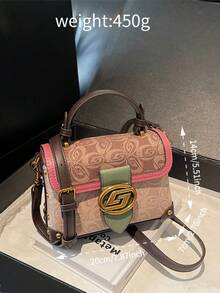 2026 New Design Printed Tote Bag, Fashionable Shoulder & Crossbody Bag, Luxury High-End Handbag, Elegant Magenta Color, Exquisite Quality, Unique Personalized - 玫紅色 - 查看 5
