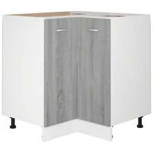 vidaXL Mobile da cucina "Lyon" Grigio Sonoma 75,5 x 75,5 x 81,5 cm Legno d'ingénierie - Grigio - Visualizzare 5