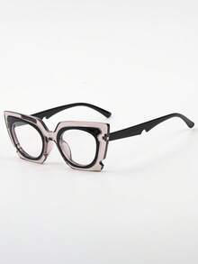 1 pieza Gafas de mujer casual vintage de ojo de gato con estampado de leopardo, sin receta, adecuadas para uso diario y fotografía callejera - Multicolor - Ver 12