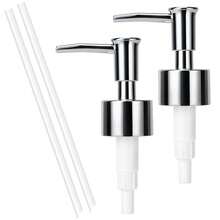 Soap Dispenser Pump Lotion Pump Replacement Head Kitchen Refill Dispenser For Regular Mouth Bottle For Standard 28/400 Thread Size 2 Pack(Silver) - silver - 查看 1