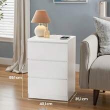 Mesitas de noche - Blanco Nube - Ver 3