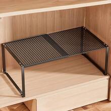 Divisores apilados para el armario, gabinetes compartimentados con estantes de almacenamiento extensibles, estante organizador de armario extensible, expandible y fácil de instalar con material resistente. Herramienta de almacenamiento por capas para el armario. Estilo sencillo y versátil. Compatible con el diseño del sistema de estantes. Gabinete de zapatos para el dormitorio con almacenamiento por capas para la ropa