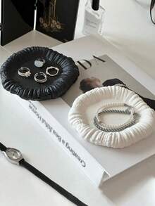 1pc Cloud Shaped Tray, Single Layer Luxury Jewelry Storage Rack, High-End Perfume And Key Organizer, Suitable For Home, Room, Living Room, Office, Christmas Home Decor, Christmas Decoration, Desktop Decor, Wooden Tray, Retro Style, Vase, Plate, Wooden Tray, Coffee Table, Decorative Tray, Desktop Decor, Home Decor, Black Decor, Sofa Armrest Tray, Bohemian Style, Holiday Beach Style, Bathroom Series, Bedroom Series, Large Capacity - White - View 14