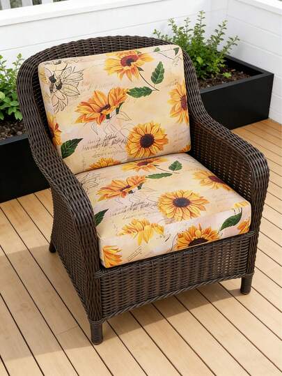 1pc High Elastic Digital Printed, Removable Sofa Seat Cushion Cover, Soft & Comfortable Fabric, Reusable Digital Printed Milk Silk Elastic Sofa Slipcover, Suitable For All Seasons