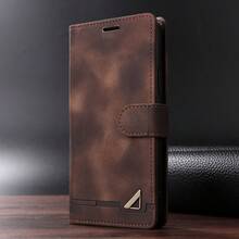 Premium Leather Phone Case With Card Slot, Magnetic Closure Flip Cover, Business Use, 6th Generation - Brown - View 4