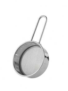 1pc Stainless Steel Hand-Held Mini Flour Sieve 40 Mesh Sugar Powder Sieve Cocoa Powder Spreader Baking Household Mesh Sieve