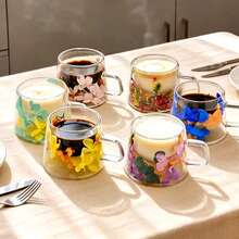 1-2-6个装，80毫升双层带把手玻璃咖啡杯，适用于意式浓缩咖啡、茶、牛奶、卡布奇诺等。独特的生日和情人节礼物。 - 彩色 - 查看 14