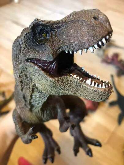 Jurassic Realistisk Tyrannosaurus Rex Dinosauriemodellserie, Verklighetstrogen statisk dinosaurievärldsleksaksmodell, Dekorationsleksak för kontorsskrivbord, Utbildnings- och roligt - Handmålad jättelik dinosauriemodell