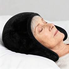 [Suitable As A Gift For Elders, Parents]25 Patterns Unisex Elderly Fleece Hat Winter Double Layer, Multiple Colors Available - Polyester Material, Outdoor Cycling Warm Earflaps, Halloween, Christmas, New Year Gifts, Cold Protection, Hand Washable, Unisex Thickened Design For Warmth And Windproofing - 黑色 - 查看 2