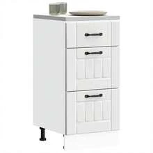vidaXL Armadio da cucina Lucca bianco in legno d'ingénierie - Bianco - Visualizzare 2